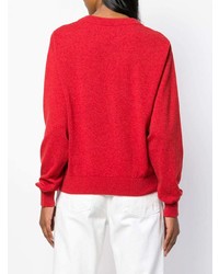 Maglione girocollo stampato rosso di Barrie