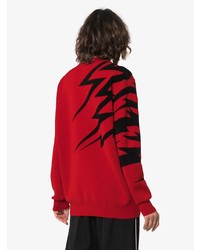 Maglione girocollo stampato rosso di Givenchy