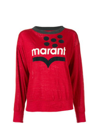 Maglione girocollo stampato rosso di Isabel Marant Etoile