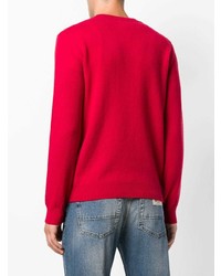 Maglione girocollo stampato rosso di Kent & Curwen