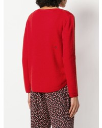 Maglione girocollo stampato rosso di Chinti & Parker