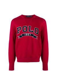 Maglione girocollo stampato rosso di Polo Ralph Lauren