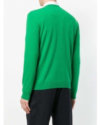 Maglione girocollo stampato verde di Valentino