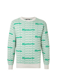 Maglione girocollo stampato verde di Hysteric Glamour
