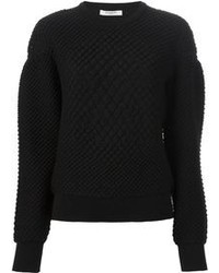 Maglione girocollo testurizzato nero di Givenchy