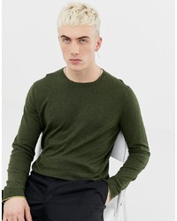 Maglione girocollo verde oliva di Calvin Klein