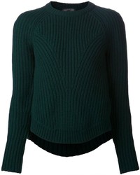 Maglione girocollo verde scuro di Alexander McQueen
