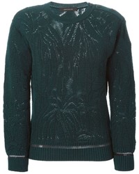 Maglione girocollo verde scuro di Cédric Charlier