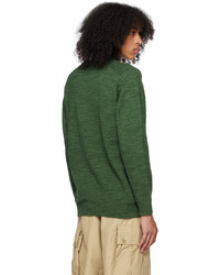 Maglione girocollo verde scuro di Beams Plus