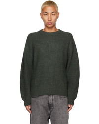 Maglione girocollo verde scuro di Lisa Yang