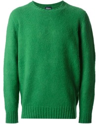Maglione girocollo verde di Drumohr