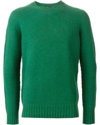 Maglione girocollo verde di Drumohr