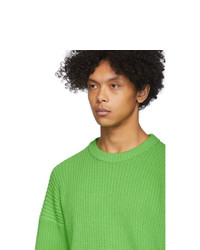Maglione girocollo verde di Issey Miyake Men
