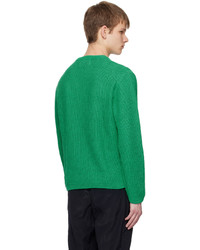 Maglione girocollo verde di Solid Homme