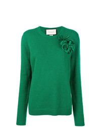 Maglione girocollo verde di Gucci