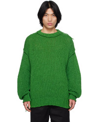 Maglione girocollo verde di Sacai
