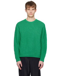 Maglione girocollo verde di Solid Homme