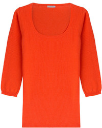 Maglione in cashmere arancione