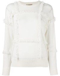 Maglione in cashmere bianco di Burberry