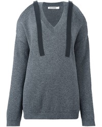 Maglione in cashmere grigio scuro di Jil Sander