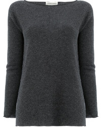 Maglione in cashmere grigio scuro di Lamberto Losani