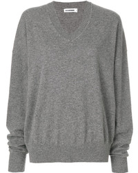 Maglione in cashmere grigio di Jil Sander