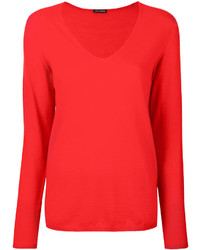 Maglione in cashmere rosso di Iris von Arnim