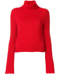 Maglione in cashmere rosso di Lamberto Losani