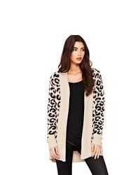 Maglione leopardato bianco