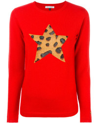 Maglione leopardato rosso di Bella Freud