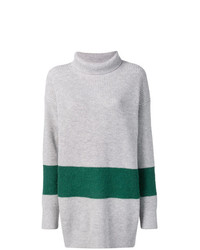 Maglione oversize a righe orizzontali grigio di Calvin Klein