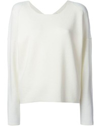 Maglione oversize bianco di Helmut Lang