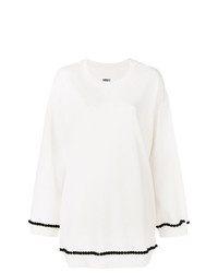 Maglione oversize bianco di MM6 MAISON MARGIELA