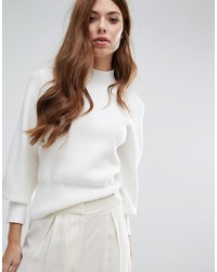 Maglione oversize bianco di Selected