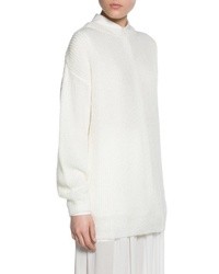 Maglione oversize in mohair bianco