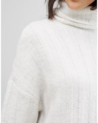Maglione oversize lavorato a maglia bianco di Selected