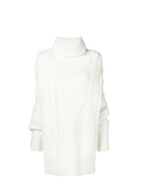Maglione oversize lavorato a maglia bianco di Maison Margiela