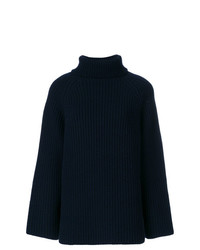Maglione oversize lavorato a maglia blu scuro di Holland & Holland