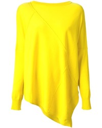 Maglione oversize lavorato a maglia giallo