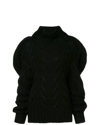 Maglione oversize lavorato a maglia nero di Aalto