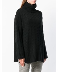 Maglione oversize lavorato a maglia nero di Polo Ralph Lauren