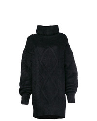 Maglione oversize lavorato a maglia nero di Maison Margiela