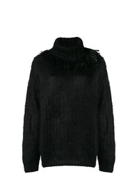 Maglione oversize lavorato a maglia nero di Miu Miu