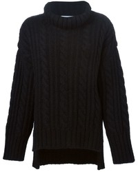 Maglione oversize lavorato a maglia nero di Viktor & Rolf