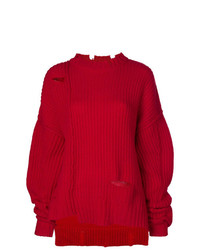 Maglione oversize lavorato a maglia rosso di Ambush