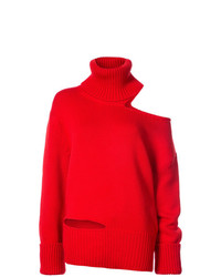 Maglione oversize lavorato a maglia rosso di Monse