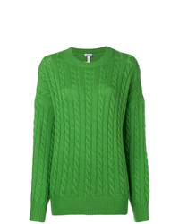 Maglione oversize lavorato a maglia verde di Loewe