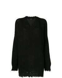 Maglione oversize nero di R13