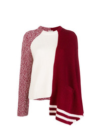Maglione oversize rosso e bianco di MRZ