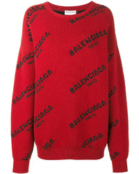 Maglione oversize rosso di Balenciaga